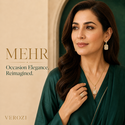 Mehr Champagne Emerald-Cut | 4Pc Set | 22K Gold Plated