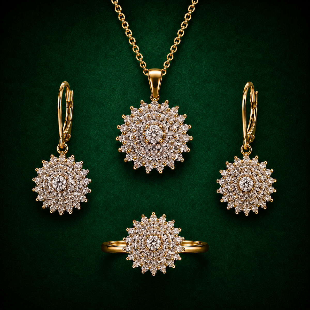 Sitara Layered Marquise Starburst | 4Pc Set | Imported