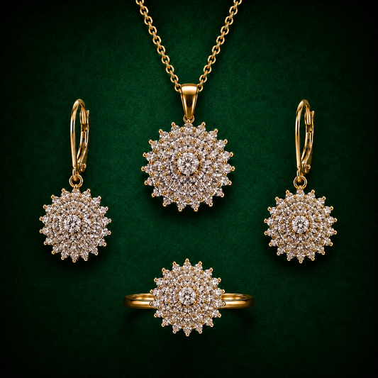 Sitara Layered Marquise Starburst | 4Pc Set | Imported