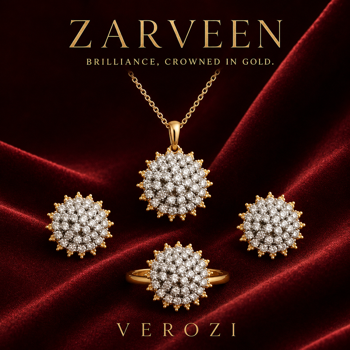 Zarveen Radiant Starburst | 4Pc Set