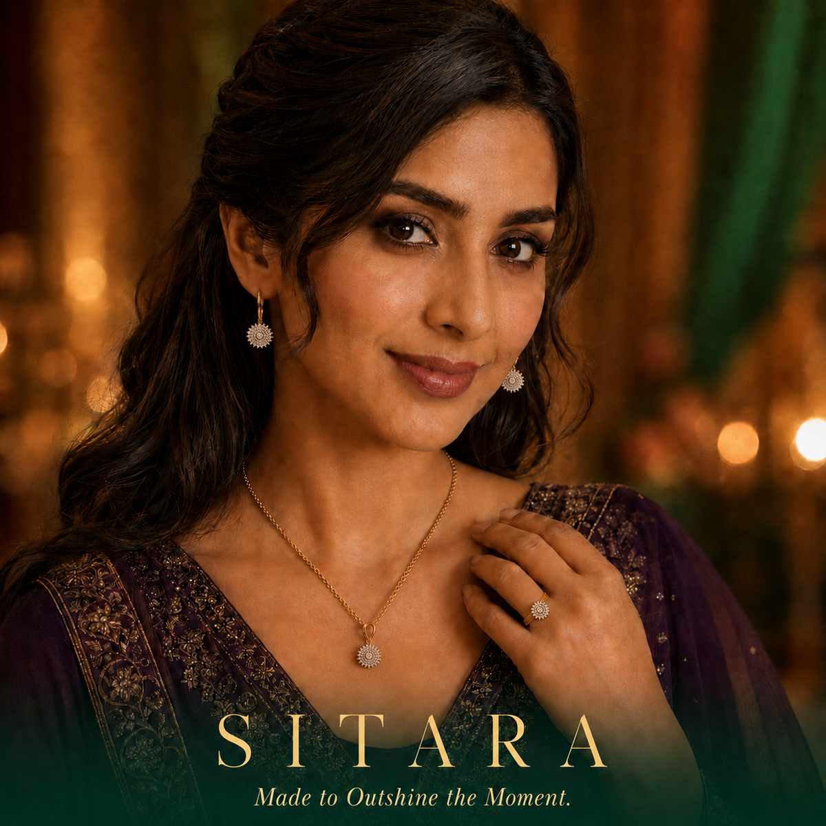 Sitara Layered Marquise Starburst | 4Pc Set | Imported